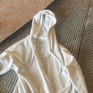 Time and Tru White Hooded Jacket